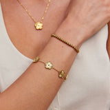 "Lucky Gold Bracelet" can be rewritten as "Gold Bracelet of Luck".