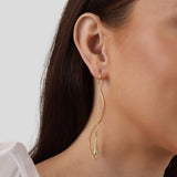 Felicia – Gold earrings with a delicate stone