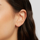 Liesel – Gold earrings with twig design.