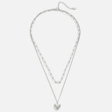 Angelika – Silver necklace with square pendant