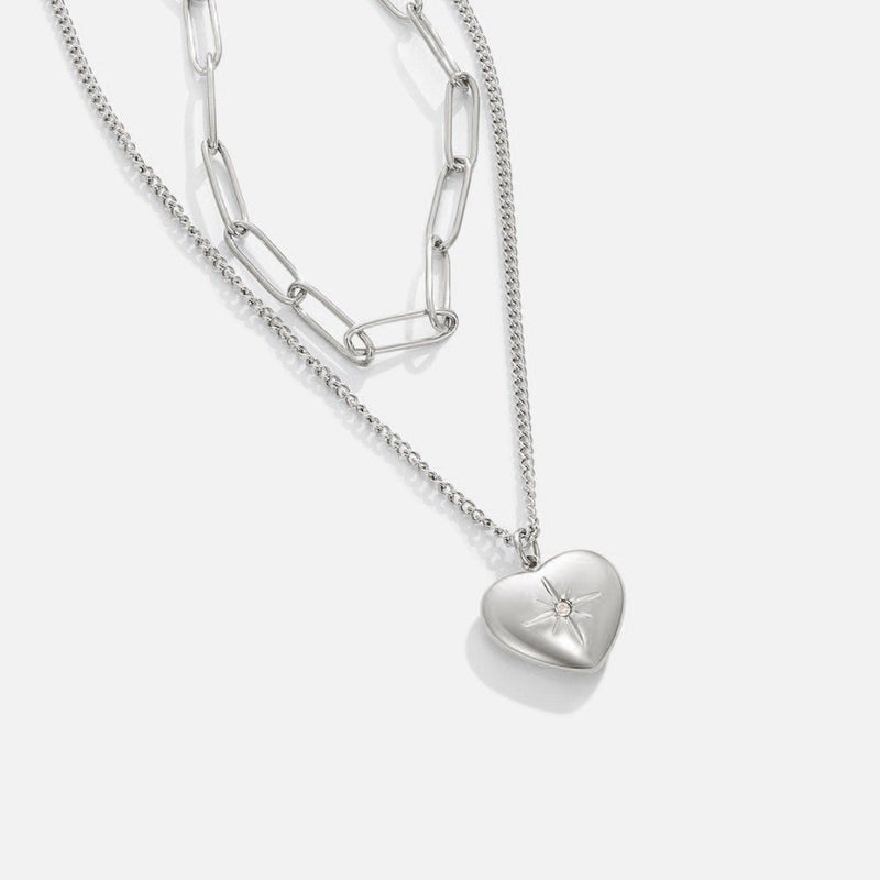 Angelika – Silver necklace with square pendant