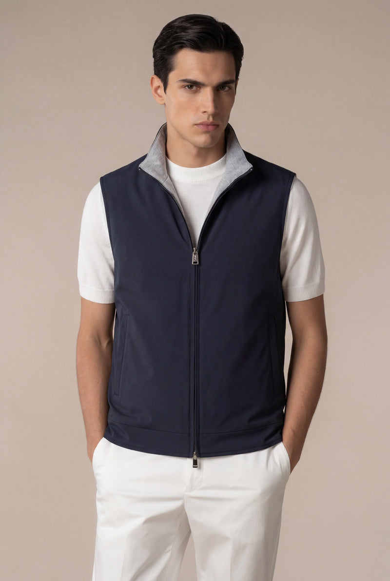 Navy Blue Thermal Vest