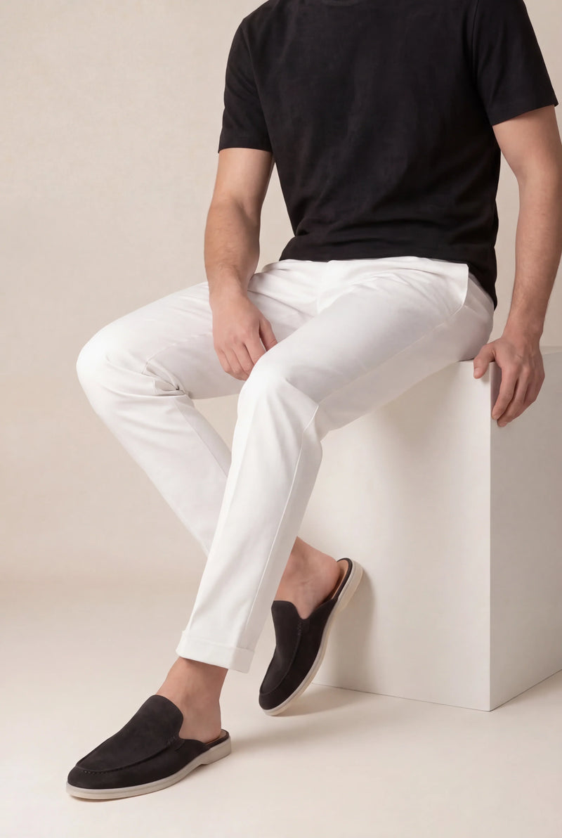 Black Suede Boat Moccasin