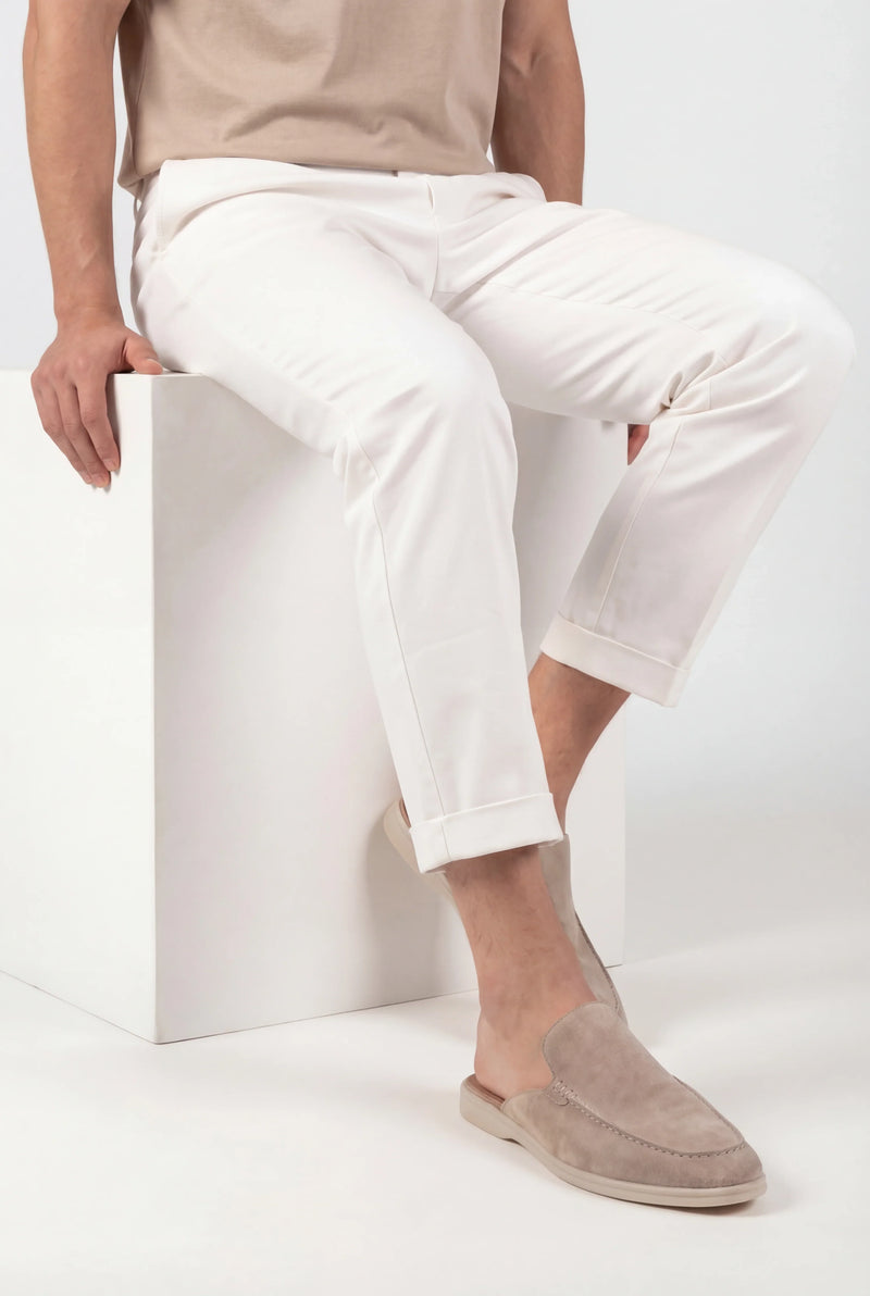 Beige Suede Boat Shoe
