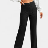 Nova High-Waisted Straight Leg Pants with Stretch