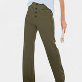 Nova High-Waisted Straight Leg Pants with Stretch