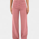 Nova High-Waisted Straight Leg Pants with Stretch