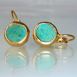 Miriam – Golden Drop-Shaped Transparent Earrings