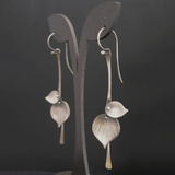 Karin – Vintage Silver Earrings with Leaf Design