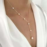 Annika – Vintage Necklace with Suspended Pearls