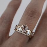 Colette - Set of rings in golden crystal