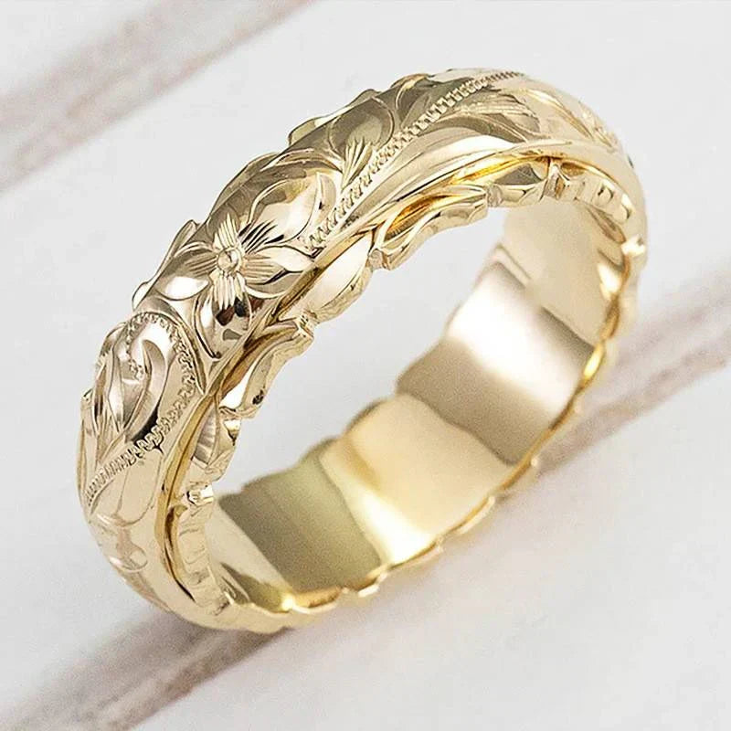 CELESTE | Antique Gold Flower Ring