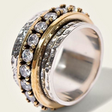 Vintage Handmade Ring in Gold and Silver