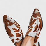 Greece Low-Heeled Leather Loafers with Pointed Toe