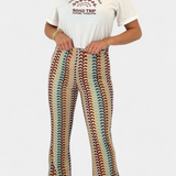 Carlie Retro Printed Flared Pants