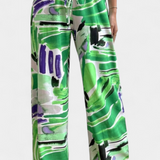 Senda Wide Leg Pants with Abstract Print