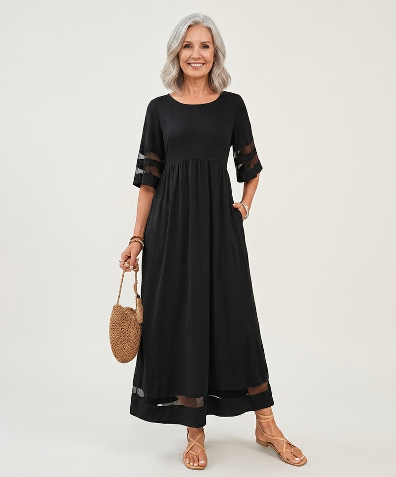 Aubrey™ | Midi dress that smooths the belly and flatters the silhouette