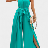Asymmetrical Mono Nyree with Cut-Out and Bow Sleeve
