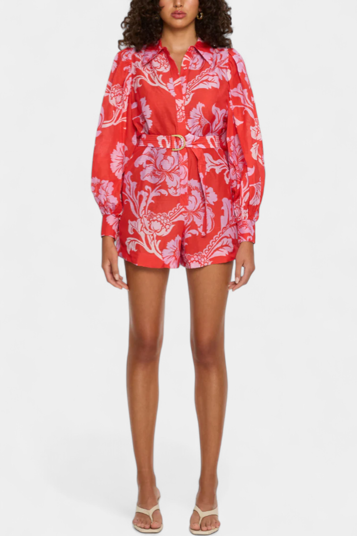 Suzanne Mono Floral with Florentine Belt