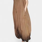 Lucy Long Pleated Jumpsuit with Relaxed Silhouette
