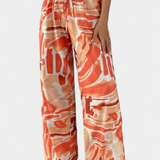 Senda Wide Leg Pants with Abstract Print