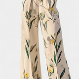 Slara Long Vacation Jumpsuit with V-Neck and Adjustable Belt