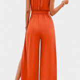 Asymmetrical Mono Nyree with Cut-Out and Bow Sleeve