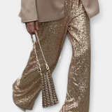 Elva High-Waisted Sequin Pants with Loose Fit