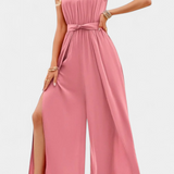 Asymmetrical Mono Nyree with Cut-Out and Bow Sleeve
