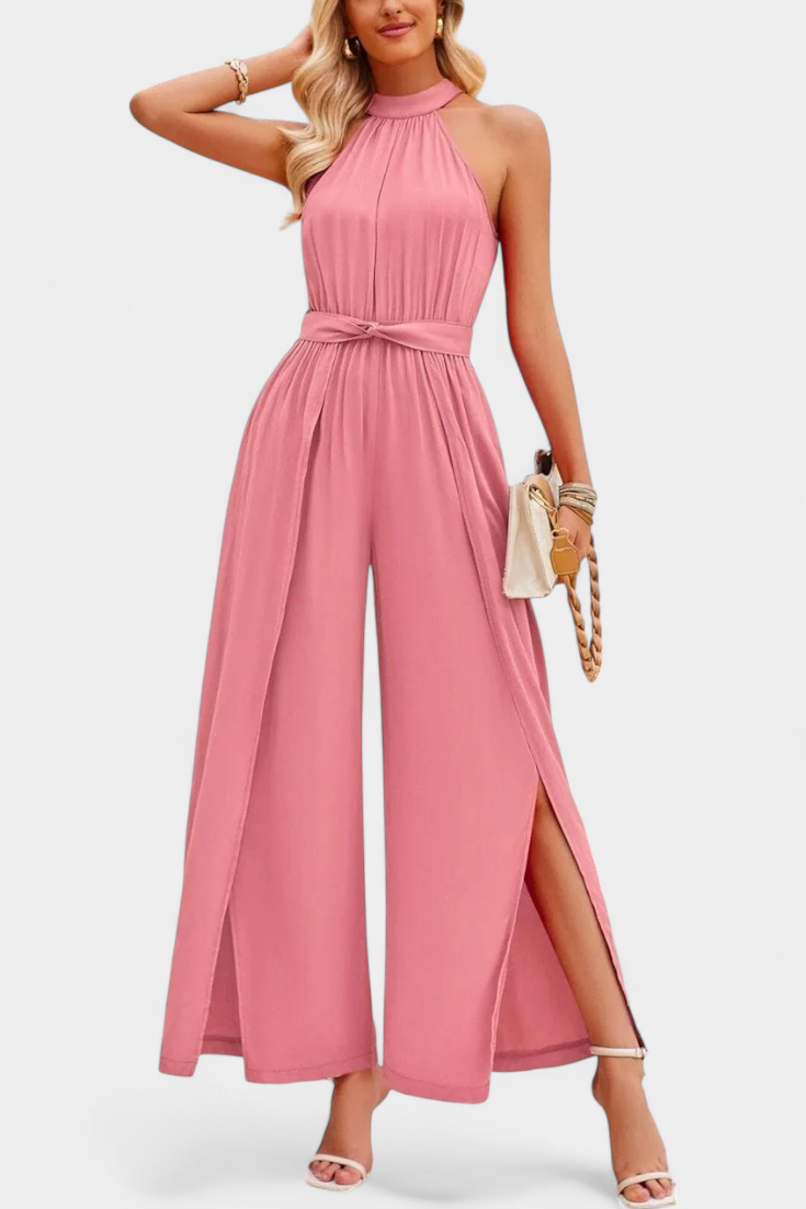 Asymmetrical Mono Nyree with Cut-Out and Bow Sleeve