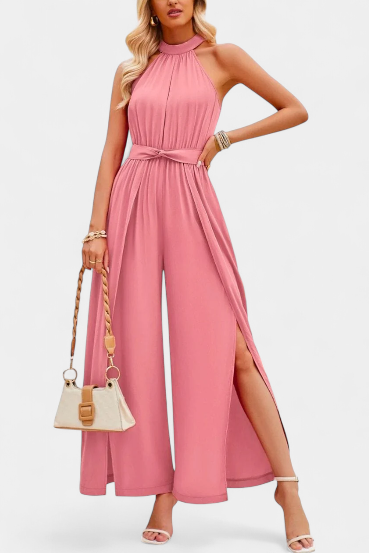 Asymmetrical Mono Nyree with Cut-Out and Bow Sleeve