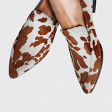 Greece Low-Heeled Leather Loafers with Pointed Toe