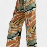 Senda Wide Leg Pants with Abstract Print
