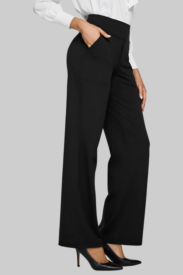 Elegant elastic waistband pants