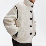 Wool jacket with black details