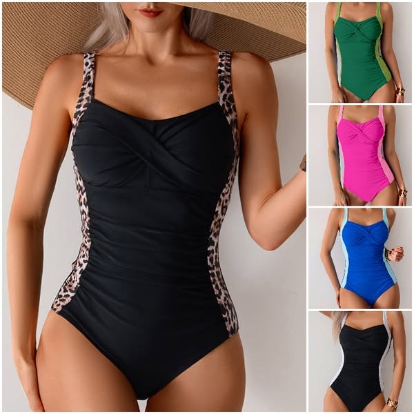 Shaping swimsuit with heart neckline