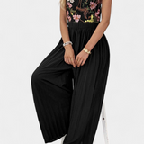 Maruja Mono Palazzo with Floral Embroidery and Transparent Lace
