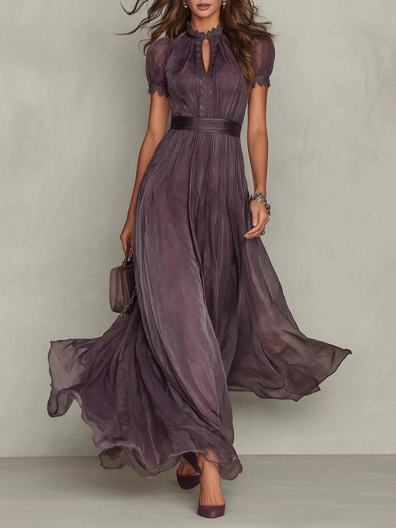 Carina - Long dress with low neckline