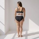 High-waisted bikini with halter top and elastic detail