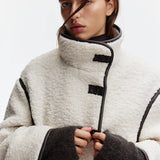 Wool jacket with black details
