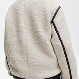 Wool jacket with black details
