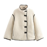 Wool jacket with black details
