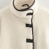 Wool jacket with black details