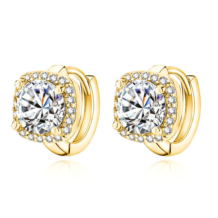 NADINE | Square Gold Earrings