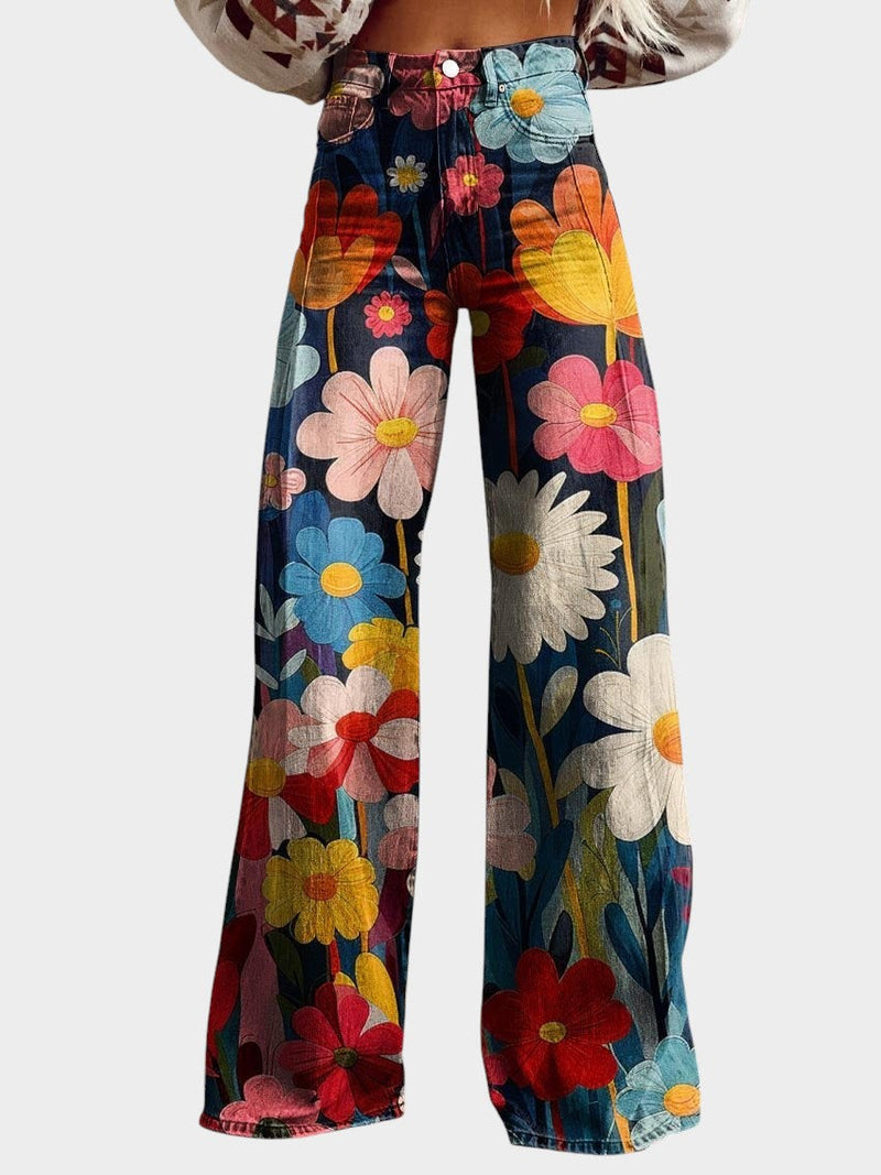 Léna™ | Floral Wide Leg Pants