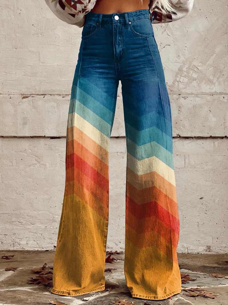 Léa™ | Elegant Retro Zigzag Pants