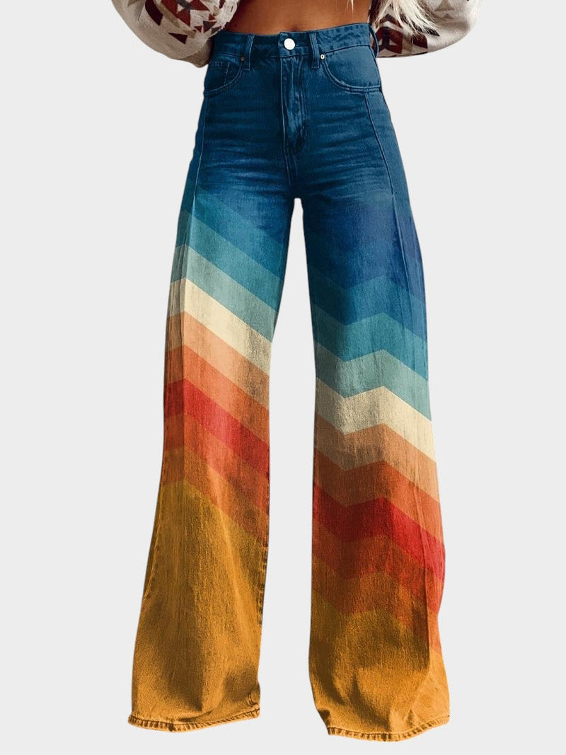 Léa™ | Elegant Retro Zigzag Pants
