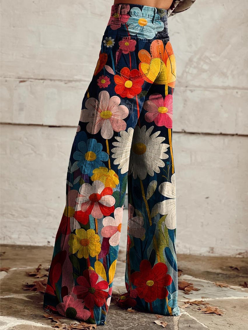 Léna™ | Floral Wide Leg Pants