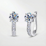 Channel Set Moissanite Hoops