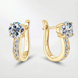 Channel Set Moissanite Hoops